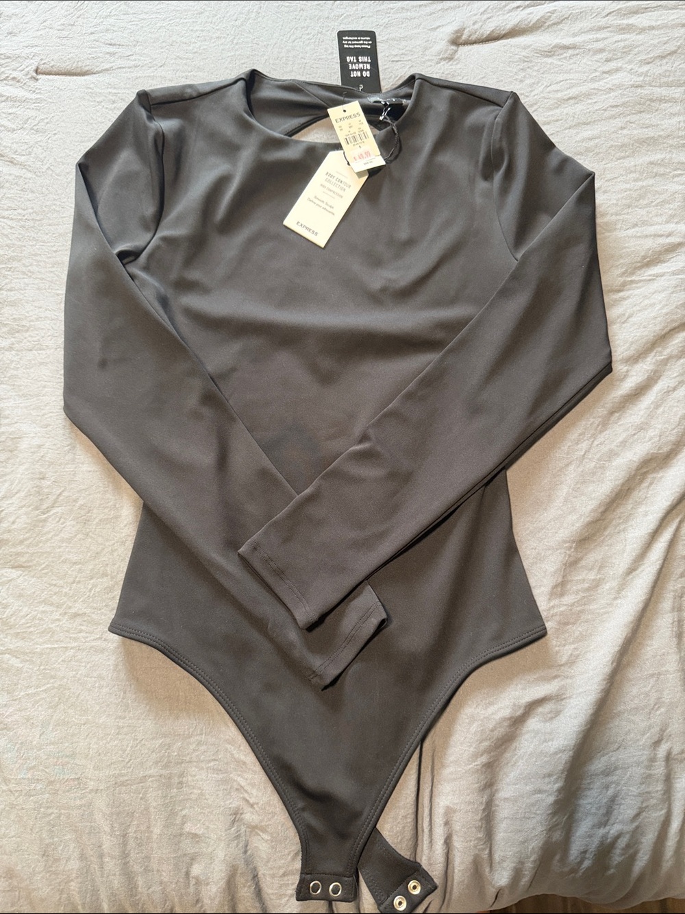 Express Black Long Sleeve Bodysuit